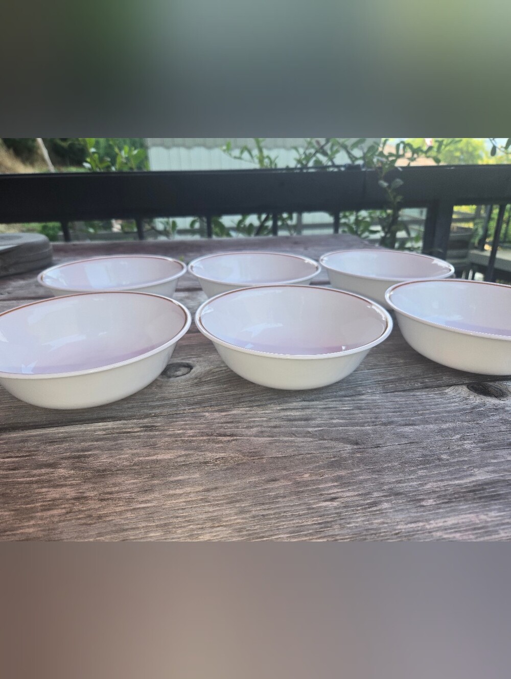 6- Vintage Corelle Livingware by Corning Soup Cereal Bowls - Indian Summer